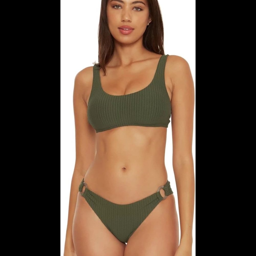 BECCA by Rebecca Virtue Line in the Sand ribbed bikini.